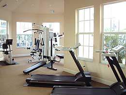 Exercise gym in clubhouse