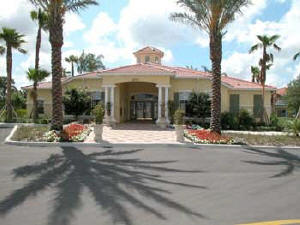 Front of Community clubhouse at Emerald Island Resort