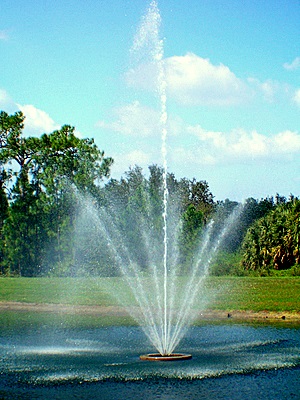 Fountain at Emerald Island Resort