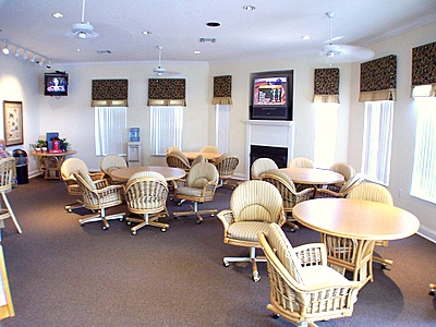 Meeting room in clubhouse at Emerald Island Resort