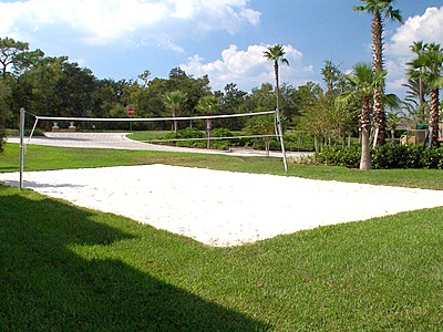 "Beach" volley ball court at Emerald Island Resort