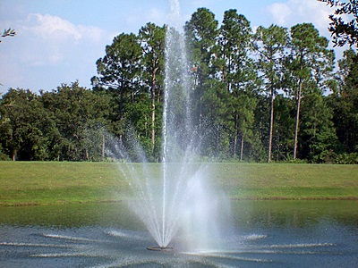 Fountain at Emerald Island Resort