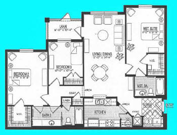 Floor plan for K's Butterfly at Windsor Palms Resort